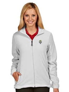Seattle Sounders Womens Ice Polar Fleece Jacket (Color: White) by
