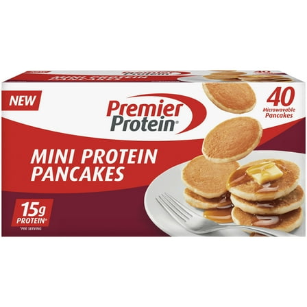 Premier Protein Frozen Mini Protein Pancakes, 14.1 oz Box, 40 Count