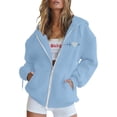 thumbnail image 2 of Hoodies for Women 2025 Valentines Y2K Graphic Hoodie Zip Up Hoodie with Pockets Hooded Sweatshirt Women Jacket, 2 of 4