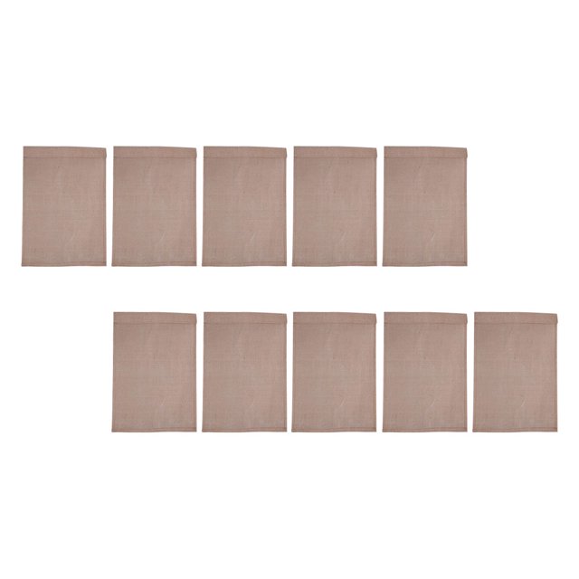 Bearachild 10 Uds. De banderas de jardín de arpillera en blanco, pancarta de patio vacante, pancartas artesanales personalizadas, decoración rectangular Kits de decoración para fiestas Bearachild HA061471-00B