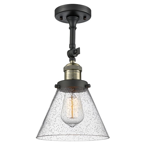 1 Light Vintage Dimmable Led Semi-Flush Mount