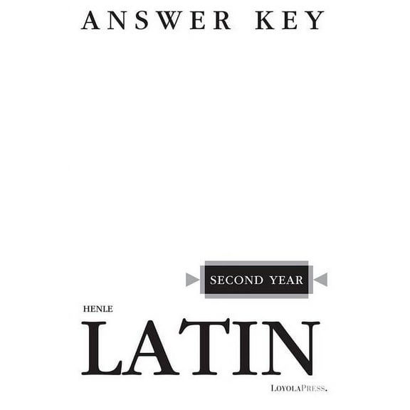 Henle Latin Henle Latin Second Year Answer Key, (Paperback)