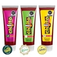thumbnail image 1 of Salsa Chilito Sirilo Paquete 3 tubos squeeze 300 ml endulzados con Stevia, Splenda y Monk Fruit respectivamente, 1 of 4