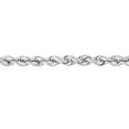 thumbnail image 4 of 14K White Gold Women's 8" 2.90mm Hollow Rope Chain Bracelet, 4 of 4