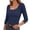 Navy women's fall winter tops a1, variant on thefnos Women's Fall Winter Square Neck 3/4 Sleeve Ribbed Knit Tops Slim Fit Casual Basic Pullover Blouses Solid Color Dressy Trendy Clothes, Blue S
