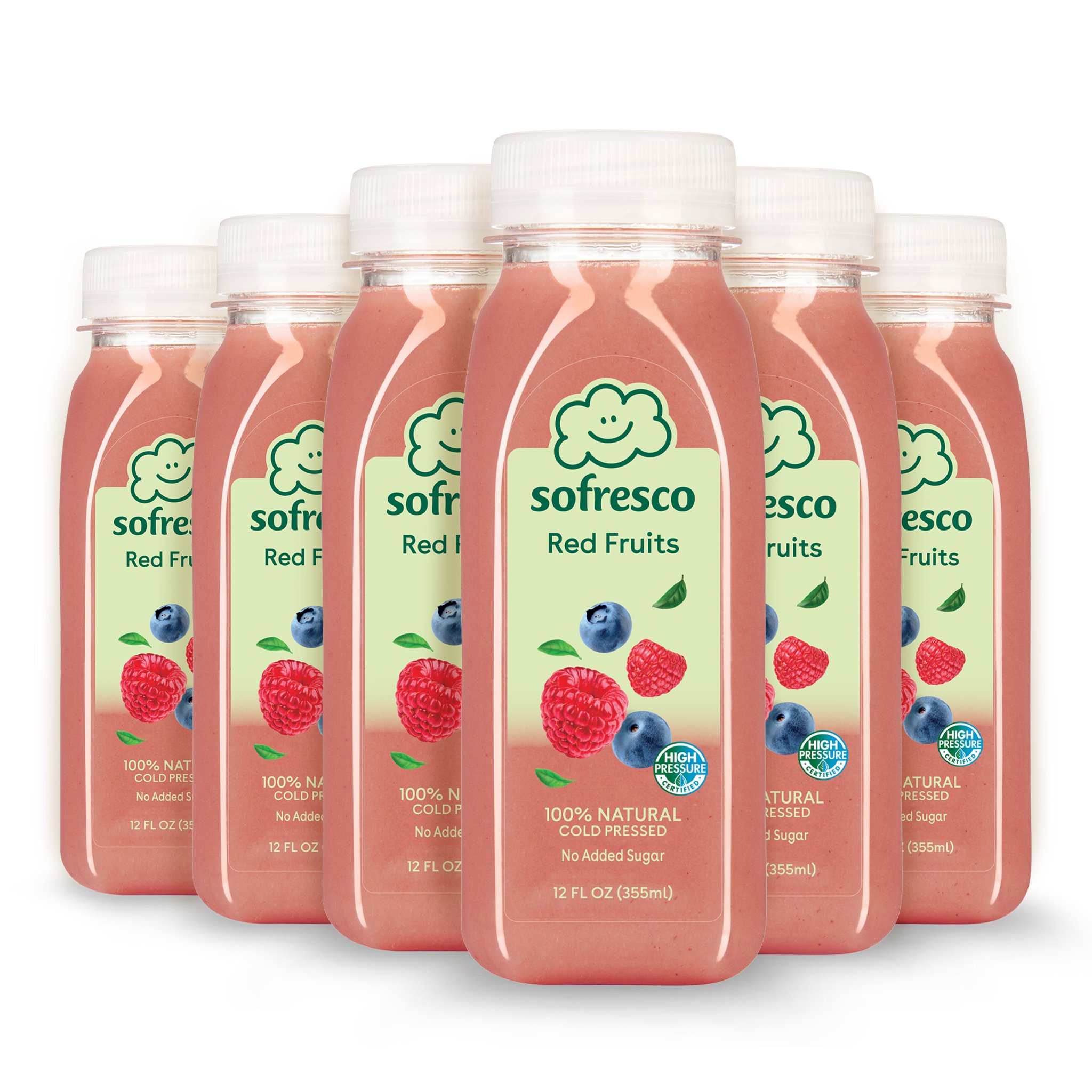 Sofresco Red Fruits Juice, 12 Fl Oz 100 Natural/No sugar added (Pack