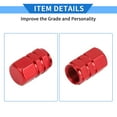 thumbnail image 6 of 8 Pcs Tire Valve Stem Caps, 10x17MM Car Wheel Valve Cap Universal for Car Bike Motorcycle Anti Crash Aluminum Alloy Red Tyre Valve Stem Cover Valve Dust Cap Tire Valve Cap, 6 of 7