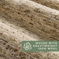 thumbnail image 6 of TOWN & COUNTRY TERRA Montana Textured Border Handcrafted 100% Wool Runner Area Rug, Beige/Dark Brown, 2'5"x7", 6 of 9