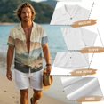 thumbnail image 6 of FOR U DESIGNS Mountain Forest Print Couple Matching Outfits Couple Shirt and Dress Linen-Like Men's Button Down Shirt Womens Sleeveless Summer Dress, 6 of 7