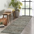 thumbnail image 2 of Garvee 2'x6' Vintage Runner Rugs, Machine Washable Indoor Rug Non-Slip Carpets for Hallway Kitchen Entryway Bedroom Farmhouse, Low Pile Traditional Distressed Rugs, Green, 2 of 9