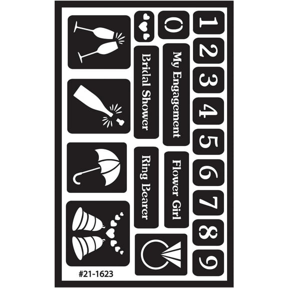 Over 'N' Over Reusable Stencils 5"X8"-Numbers, Pk 3, Armour Products