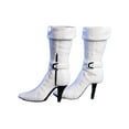 thumbnail image 3 of Zapatos de figura a escala 1/6, zapatos de tacón alto, zapatos de muñeca para niña a la moda, botas de PU hechas a mano, zapatos de 3,5 cm de longitud Blanco CUTICAT botas de muñeca, 3 of 8