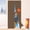 BROWN, variant on Insulated Door Curtain, Fits 74"x82" Doors, Thicken Polyester & Oxford Fabric, Reversible Opening, Draft Stopper for French/Sliding Doors, Grey