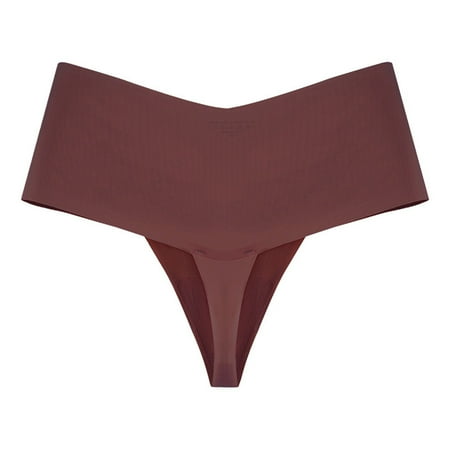 ZSQDM Clearance Womens Underwear Hot Girls Panty Yoga Underwear Bikini String Seamless Thongs Underwear Solid Nylon Ice Silk C XL