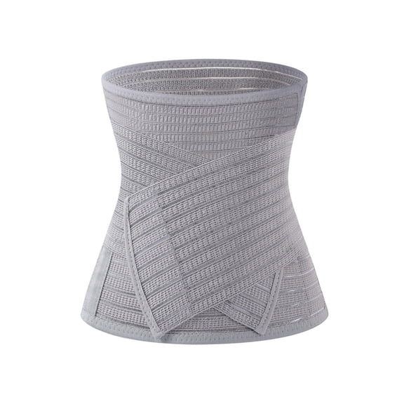 Elook Abdominal Binder Post Surgery Tummy Tuck, Postpartum Belly Band, Post C Section Recovery & Hernia Belt for Men & Women, Gray
