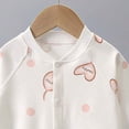 thumbnail image 4 of CAUYDY 3 6 9 12 18 24 Months Baby Girl Going Home Outfit Newborn Clothes Preemie Long Sleeved Sleepers Infant Girls Pajamas Fall Winter Romper Sizes 3-6 Months,Pink, 4 of 5