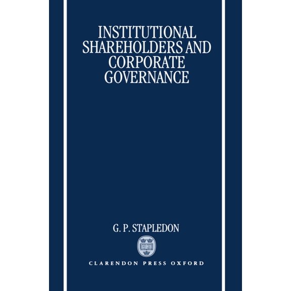 Institutional Shareholders and Corporate Governance, (Hardcover)