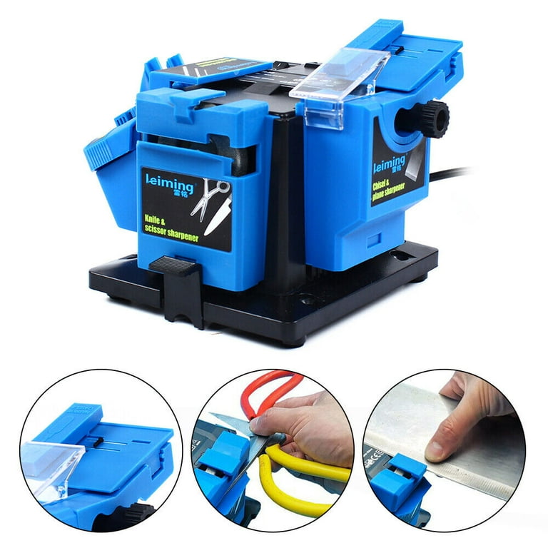 Chisel sharpening machine outlet