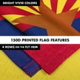 thumbnail image 5 of G128 Combo Pack: 6 Feet Tangle Free Spinning Flagpole (White) Arizona AZ State Flag 3x5 ft Printed 150D Brass Grommets (Flag Included) Aluminum Flag Pole, 5 of 9