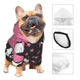 thumbnail image 3 of Fotbe Ribbon Breast Cancer Awareness Sudadera con Estampado para Perros Pequeños – Suéter con Capucha para Mascotas, Tela Suave de Forro Polar con Bolsillo-X-Small, 3 of 7