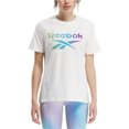 thumbnail image 1 of Reebok Womens Cotton Blend Graphic T-Shirt, Off-White, Large, 1 of 1
