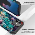 thumbnail image 4 of Compatible avec Coque iPhone 11, Pare-Chocs en Silicone Souple Résistant aux Chocs + Coque de Protection Hybride en Plastique Dur à Double Couche pour iPhone 11 (Écran 6,1") 2019 - Mandala dans la Galaxy, 4 of 8