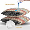 thumbnail image 4 of Throw Pillow Covers 18x18 Inch Set of 2, Boho Waterproof Outdoor Pillow Covers, Colorful Striped Ethnic Modern Geometric Abstract Art Decorative Cushion Pillowcases for Couch, Sofa, Bed, Patio, 4 of 9