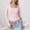 #9Pink, variant on Byworldtasic No Boundaries Womens Slim Fit Square Neck Tops Basic Long Sleeve T Shirt Slim Fit Tees Y2k Going Out Crop Tops