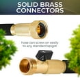 thumbnail image 4 of Toytexx 25FT Expandable Garden Hose with 8-Function Nozzle, Brass Fittings, Anti-Kink, 3/4", Black, 4 of 4