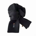 thumbnail image 6 of 100% Wool Scarf with Bear Embroidery, Warm Winter Neck Wrap for Women,160*20cm,red, 6 of 30