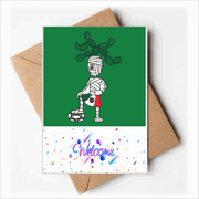 mexican cactus hair soccer sports Welcome Back Greeting Cards Envelopes Blank