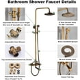 Zovajonia Shower Fixture Antique Brass Bathroom Shower Set Faucet 8