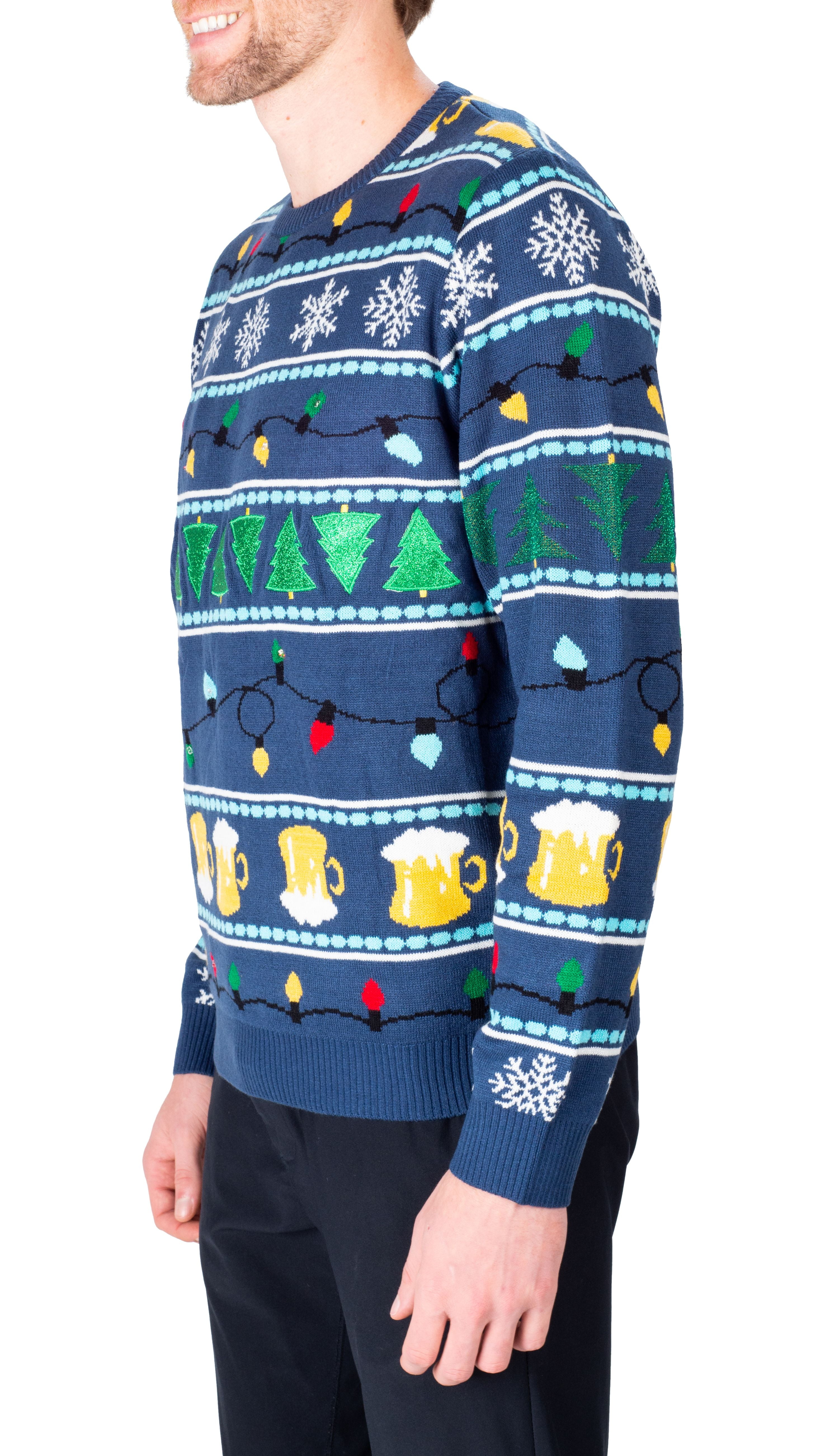 SLEEPHERO Men's Ugly Sweater Winter Holidays Ugly Christmas Sweater Holiday Party Men’s Knit Pullover Sweater Funny Fairisle Small