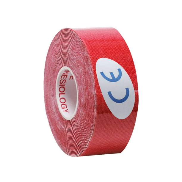 Banda elástica Soidarity Soporte muscular Alivio del dolor Ejercicio cinta Fitness vendaje muscular rojo 2.5 cm x 5m