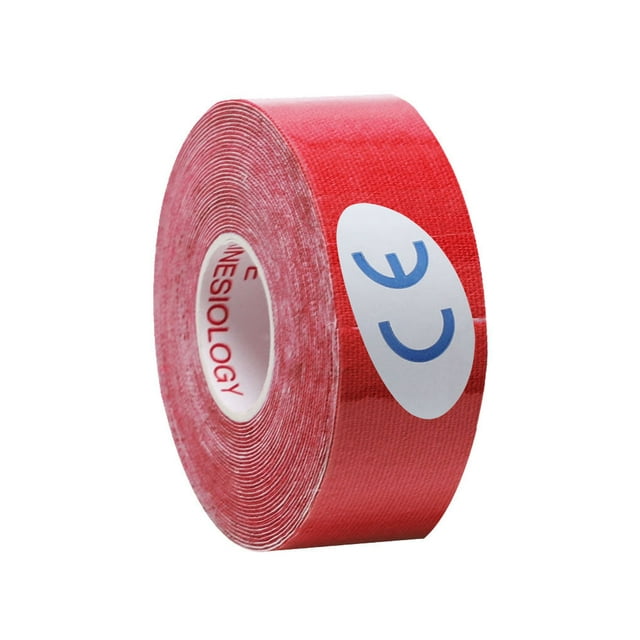Banda elástica Soidarity Soporte muscular Alivio del dolor Ejercicio cinta Fitness vendaje muscular rojo 2.5 cm x 5m