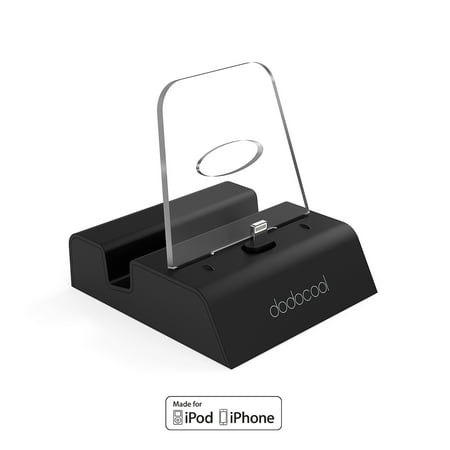 dodocool Certified Charging Dock Station Cradle Holder Stand with 3.5 mm Audio Jack 3.3ft Micro-USB Cable Detachable Support for X/8 Plus/8/7 Plus/7/SE/6s Plus/6s/6 Plus/6/5s/5c/5 iPod touch (5th (Best Docking Station For Ipod Touch 5th Generation)