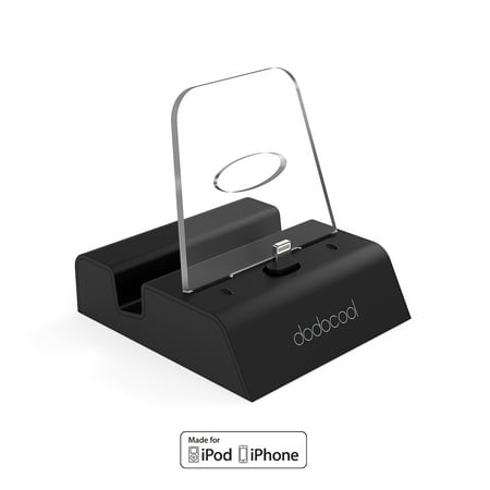 Ipod Docking Station With Remote dodocool Certified Charging Dock Station Cradle Holder Stand with 3.5 mm Audio Jack 3.3ft Micro-USB Cable Detachable Support for X/8 Plus/8/7 Plus/7/SE/6s Plus/6s/6 Plus/6/5s/5c/5 iPod touch (5th ) ()