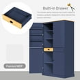 thumbnail image 3 of Euroco Expanded Kitchen Pantry with 2 Built-In Drawers, 8 Door Storage Shelves, 2 Adjustable Shelves – Durable MDF, Spacious & Easy to Organize, Anti-Tipping Devices Included, 3 of 9
