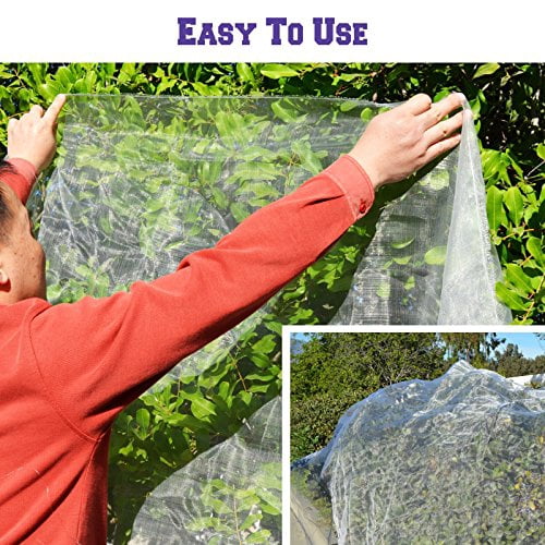 Strong Camel Multi Sizes Garden Mosquito Netting Bug Insect Net Hunting Barrier Blind Garden (8'X20')