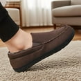 thumbnail image 5 of 's Slip-On Loafers - Slip-Resistant Cushioned Sole, All-Season, Beige/Brown Casual & s with Elastic Opening, Round Toe (No Laces/Ties) - Lightweight Rubber Sole & Soft Fabric Upper for Office, 5 of 8