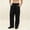 Black, variant on Liuinsasek Lightweight Sweatpants for Men Straight-cut Wide-leg Gym Long Pants Lounge Pants With Drawstring Waist Pockets