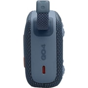 Restored JBL Go 4 Ultra-Portable Waterproof Bluetooth Speaker, Blue