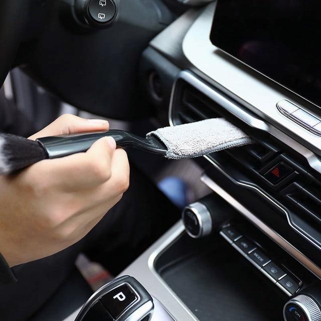 TIMIFIS Brosse de Nettoyage pour Crevasses de Voiture Brosse Multifonction pour Conditionneur Brosse de Sortie Brosse de Nettoyage pour Panneau d'Instruments Brosse de Nettoyage Intérieur de Voiture - Printemps/été