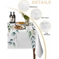 thumbnail image 2 of Eucalyptus Leaves Table Cloth, White Daisy Spring Floral Summer Botancial Waterproof Tablecloth for Rectangle Tables, Washable Fabric Table Cover for Restaurant Kitchen Dining Tables 60"x102", 2 of 6