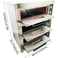 thumbnail image 2 of Commercial Pizza Oven Movable Bakery Baking Oven Stainless Steel 6 Tray 3 Layer 220V, 2 of 7