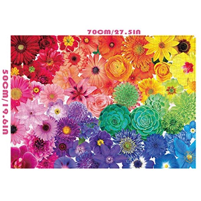 Rompecabezas de 1000 piezas ZHUANG Rainbow Flower Jigsaw Puzzle Juego de juguetes