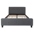 thumbnail image 2 of Tribeca Queen Size Tufted Upholstered Platform Bed in Dark Gray Fabric, 2 of 6