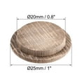 thumbnail image 2 of Wood Button Plugs 0.8 Inch Oak Hardwood Screw Hole Furniture Plugs 25Pcs, 2 of 4
