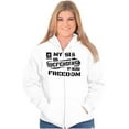 thumbnail image 4 of US Army Logo My Sis Defending Freedom Unisex Plus Size Zip Hoodie Brisco Brands 4X, 4 of 5