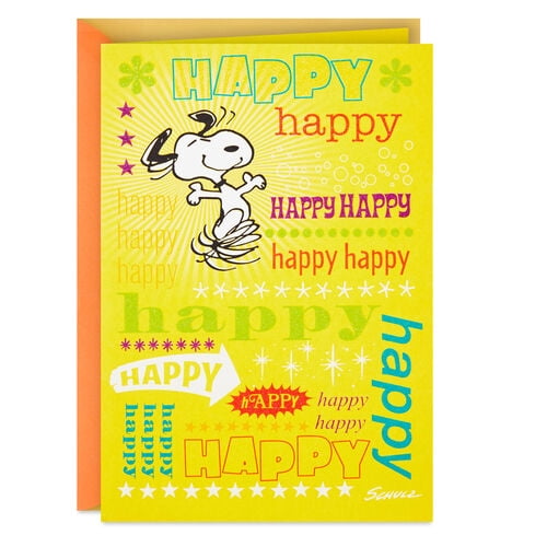 Peanuts Snoopy Happy Dance Birthday Card Walmart Com